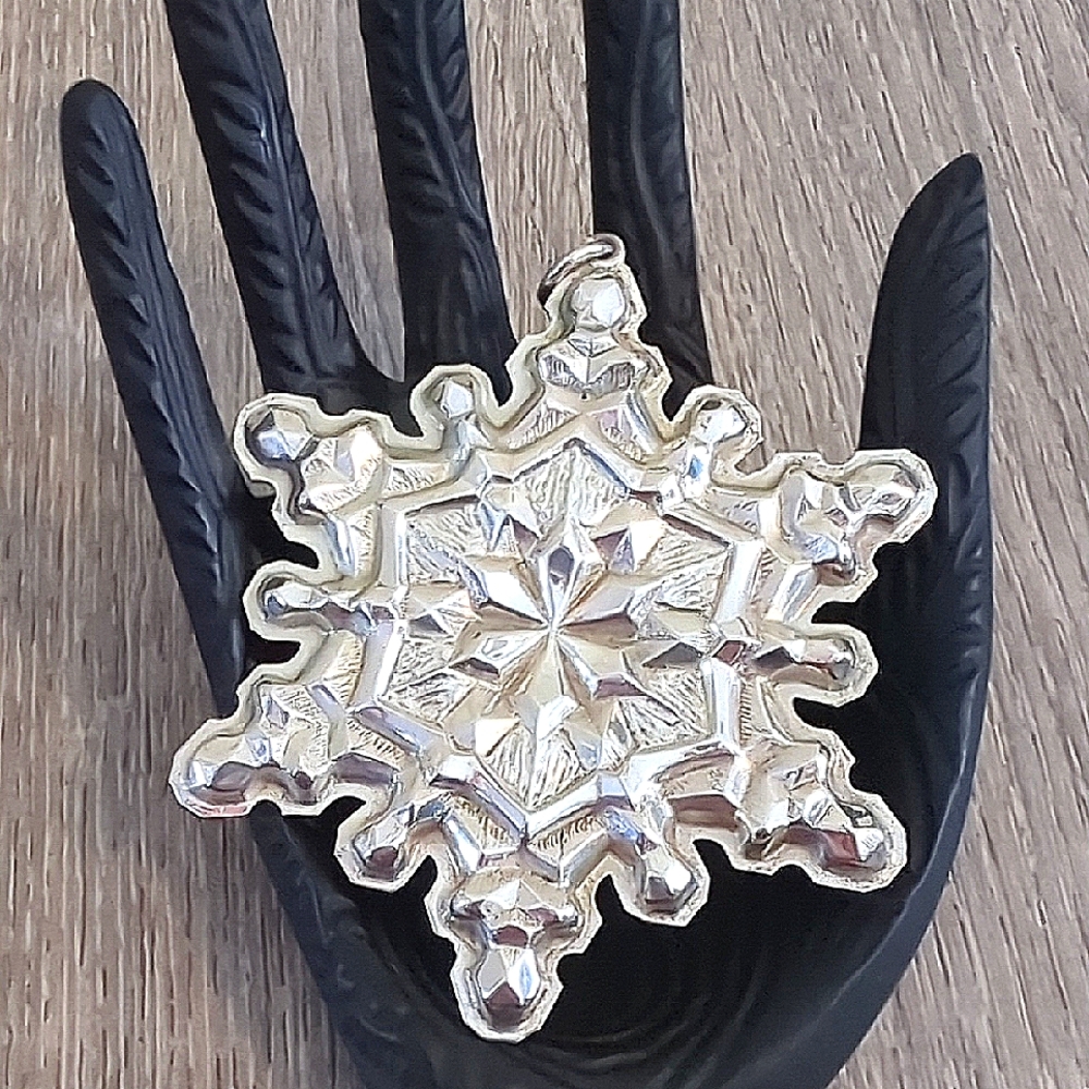 Vintage Gorham Sterling Silver 1971 Snowflake Christmas